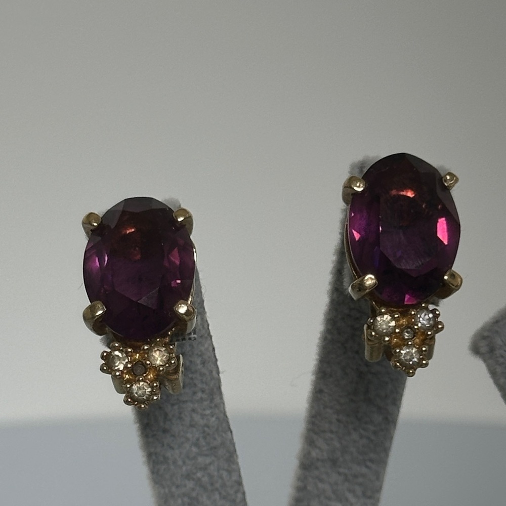 Christian Dior Gold Gemstone Earrings 100% authentic